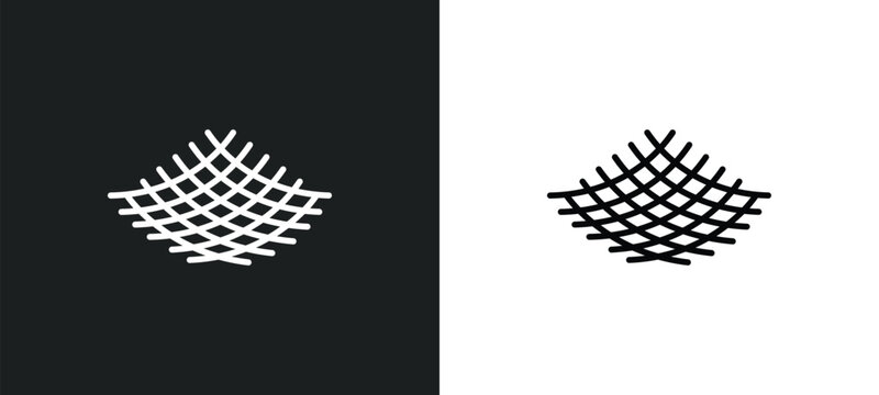 net line icon in white and black colors. net flat vector icon from net collection for web, mobile apps and ui.