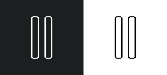 is parallel to line icon in white and black colors. is parallel to flat vector icon from is parallel to collection for web, mobile apps and ui.
