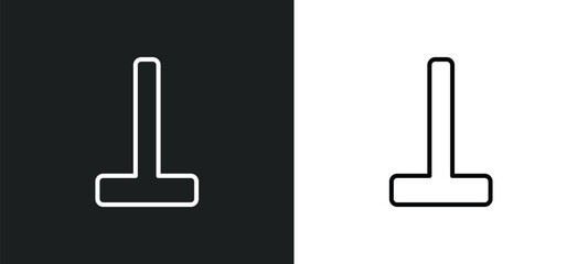 perpendicular line icon in white and black colors. perpendicular flat vector icon from perpendicular collection for web, mobile apps and ui.
