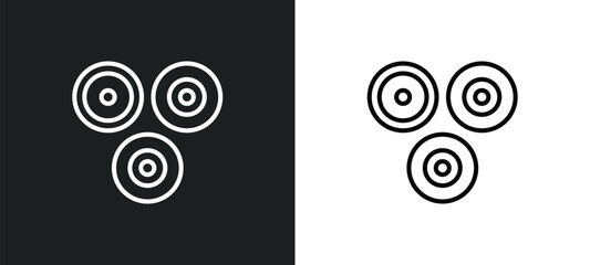 Fototapeta premium because line icon in white and black colors. because flat vector icon from because collection for web, mobile apps and ui.
