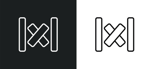 absolute line icon in white and black colors. absolute flat vector icon from absolute collection for web, mobile apps and ui.