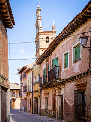 Panoramic of a street in the town of Burgo de Osma in the province of Soria
