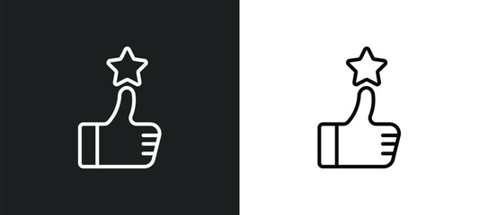 superior line icon in white and black colors. superior flat vector icon from superior collection for web, mobile apps and ui.