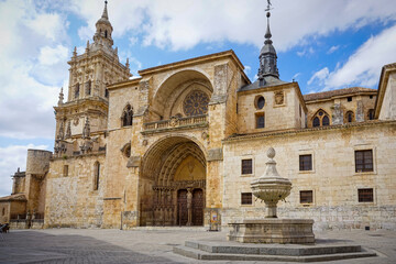 Main façade of the Cathedral of Palencia