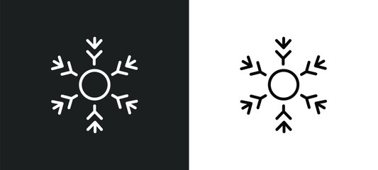 frost line icon in white and black colors. frost flat vector icon from frost collection for web, mobile apps and ui.