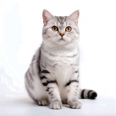 Fototapeta na wymiar british cat isolated on white