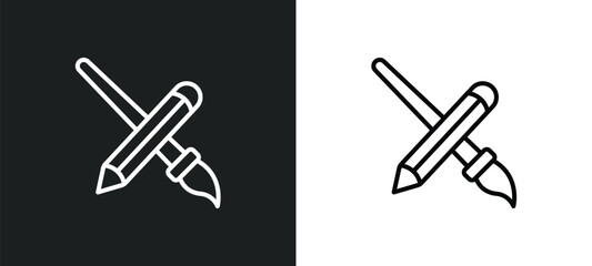 de line icon in white and black colors. de flat vector icon from de collection for web, mobile apps and ui.