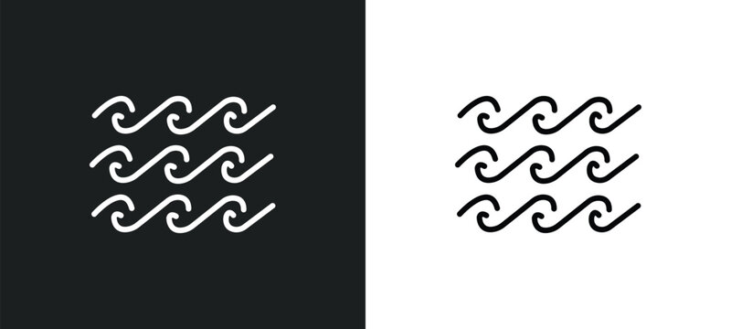 tide line icon in white and black colors. tide flat vector icon from tide collection for web, mobile apps and ui.
