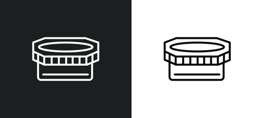 laconium line icon in white and black colors. laconium flat vector icon from laconium collection for web, mobile apps and ui.
