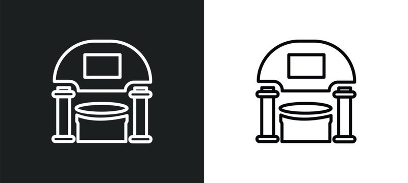 caldarium line icon in white and black colors. caldarium flat vector icon from caldarium collection for web, mobile apps and ui.