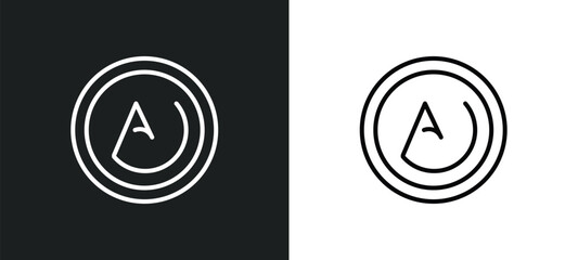 asceticism line icon in white and black colors. asceticism flat vector icon from asceticism collection for web, mobile apps and ui.