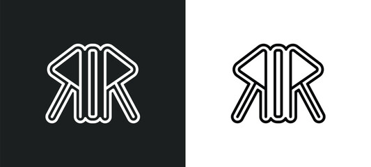 nordic paganism line icon in white and black colors. nordic paganism flat vector icon from nordic paganism collection for web, mobile apps and ui.