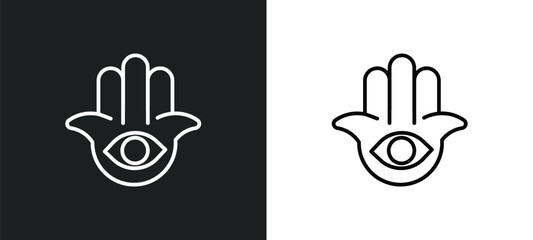 semitic neopaganism line icon in white and black colors. semitic neopaganism flat vector icon from semitic neopaganism collection for web, mobile apps and ui.