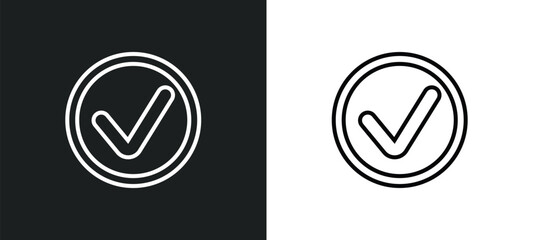 done line icon in white and black colors. done flat vector icon from done collection for web, mobile apps and ui.