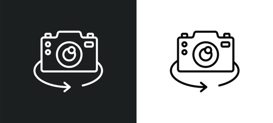 chroma line icon in white and black colors. chroma flat vector icon from chroma collection for web, mobile apps and ui.