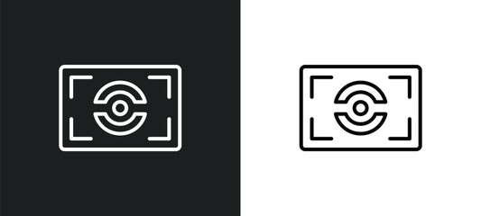 metering line icon in white and black colors. metering flat vector icon from metering collection for web, mobile apps and ui.