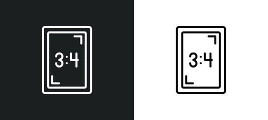 aspect line icon in white and black colors. aspect flat vector icon from aspect collection for web, mobile apps and ui.