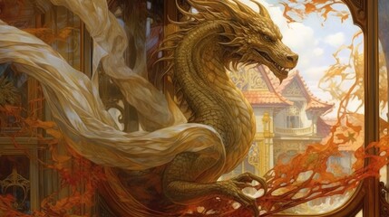 Fantasy Golden Dragon