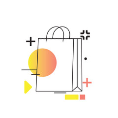 Isolated modern shopping bag icon Vector