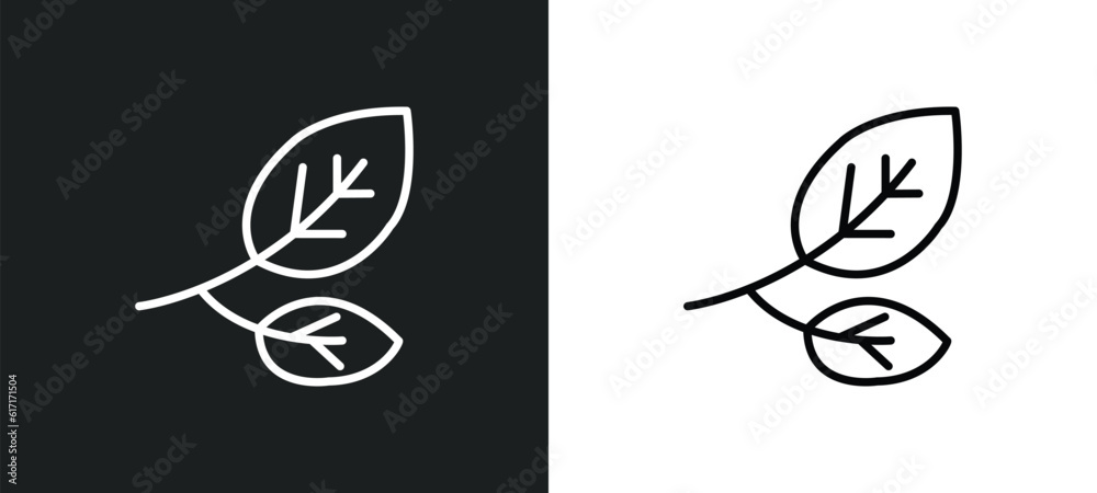 Wall mural branch line icon in white and black colors. branch flat vector icon from branch collection for web, 