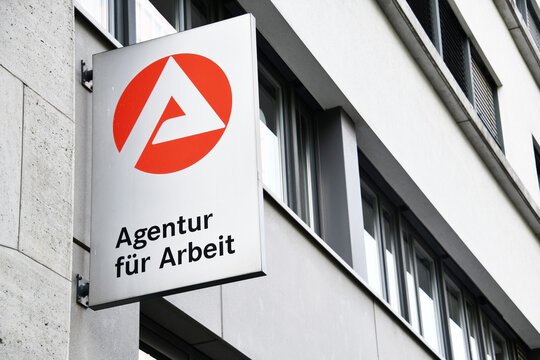 Berlin, Germany - June 5, 2023: Job Center in Berlin - Agentur für Arbeit, the state owned employment agency in Germany