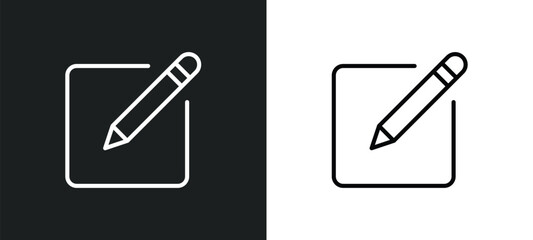 line icon in white and black colors. flat vector icon from collection for web, mobile apps and