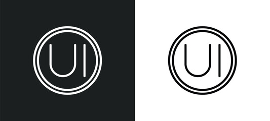 line icon in white and black colors. flat vector icon from collection for web, mobile apps and