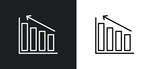 diagrams line icon in white and black colors. diagrams flat vector icon from diagrams collection for web, mobile apps and ui.