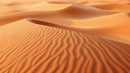 Aerial view of desert sand dunes: golden hour, undulating patterns, high contrast, crisp detail, 8k