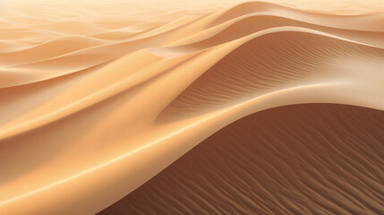 Fototapeta na wymiar Aerial view of desert sand dunes: golden hour, undulating patterns, high contrast, crisp detail, 8k