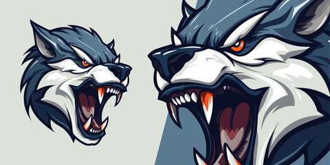 Dynamic Werewolf Logo: Inspiring Vector Graphic for Competitive Sport and E-Sport Teams