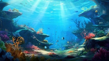 Naklejka na ściany i meble Ocean Game Artwork