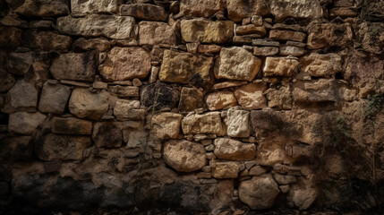 Textured surface of an ancient stone wall, rustic and weathered, high resolution, 8k, Zeiss Otus
