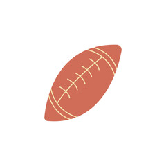 Rugby ball illustration, stitched American football balls