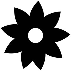 Set of Trendy Flowers Glyph Icons 

