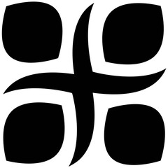 Set of Trendy Flowers Glyph Icons 

