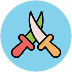 Weapons Flat Circular Icons

