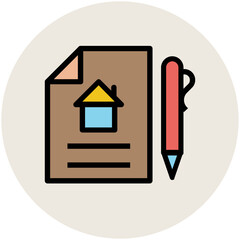 Real Estate Flat Vector Icons

