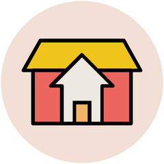 Pack of Real Estate Flat Circular Icons

