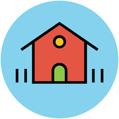 Pack of Real Estate Flat Circular Icons

