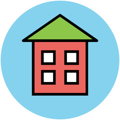 Pack of Real Estate Flat Circular Icons

