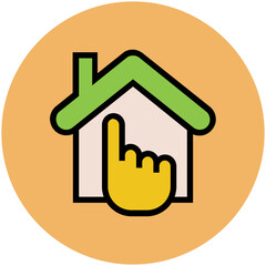 Pack of Real Estate Flat Circular Icons

