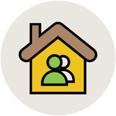 Pack of Real Estate Flat Circular Icons

