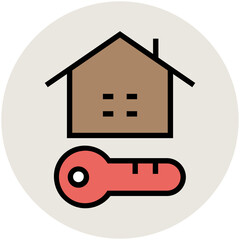 Pack of Real Estate Flat Circular Icons

