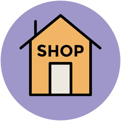 Pack of Real Estate Flat Circular Icons

