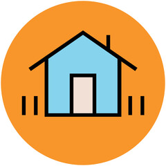 Pack of Real Estate Flat Circular Icons

