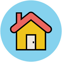 Pack of Real Estate Flat Circular Icons

