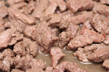 close up of meat. sliced beef. meat prepared for the meal. meat texture.