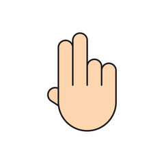 Isolated colored hand gesture icon Vector