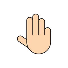 Isolated colored hand gesture icon Vector